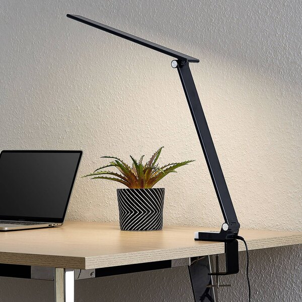 Lampa biurkowa LED Tamarin PRIOS, możliwość ściemniania, czarny, biuro, tworzywo sztuczne, nowoczesny