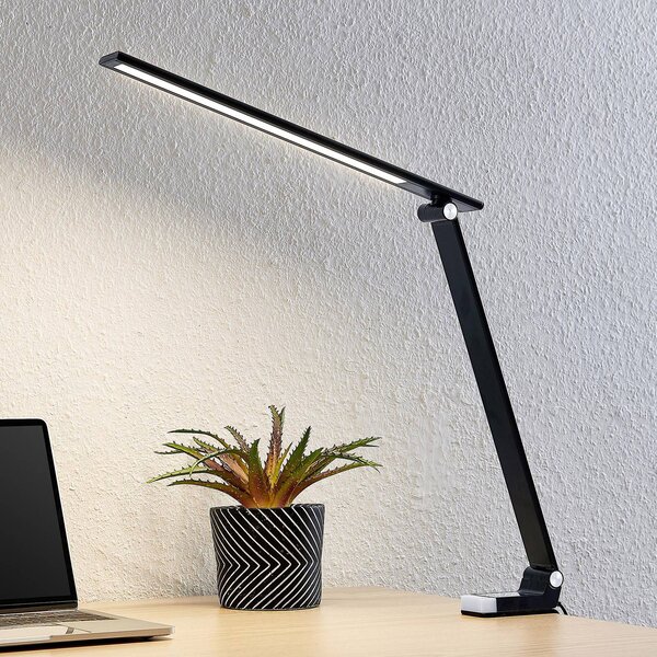 Lampa biurkowa LED Tamarin PRIOS, możliwość ściemniania, czarny, biuro, tworzywo sztuczne, nowoczesny