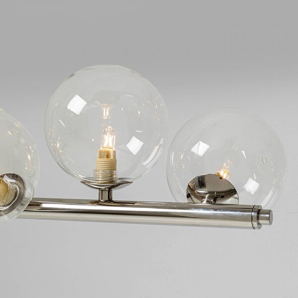 KARE Lampa wisząca designerska Scala Balls, możliwość ściemniania, chromowy / srebrny, salon / jadalnia, metal, design