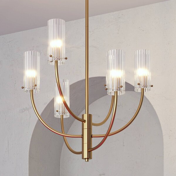 Maytoni Lampa wisząca Arco, możliwość ściemniania, mosiężny / złoty, salon / jadalnia, metal, nowoczesny