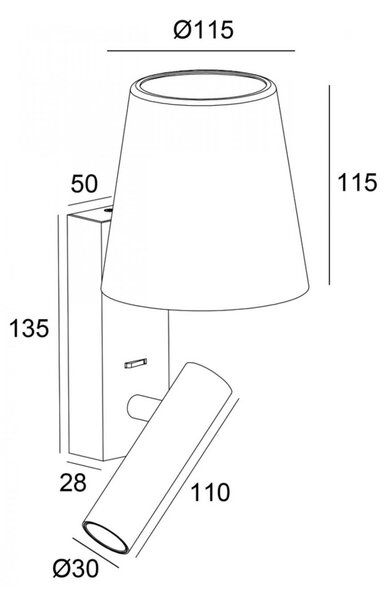 Deko-Light Kinkiet LED Alwa 1 ze spotem, biały