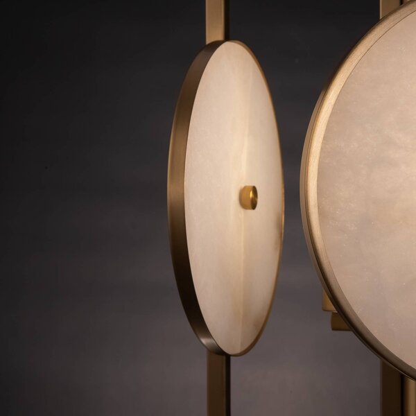 Maytoni Lampa wisząca Marmo, możliwość ściemniania, mosiężny / złoty, salon / jadalnia, metal, nowoczesny