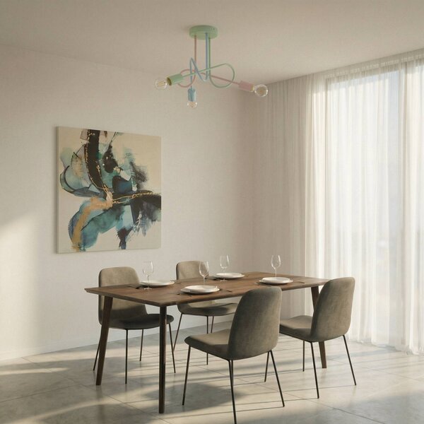 Lampa sufitowa Oxford HELAM, możliwość ściemniania, multikolor, salon / jadalnia, metal, nowoczesny