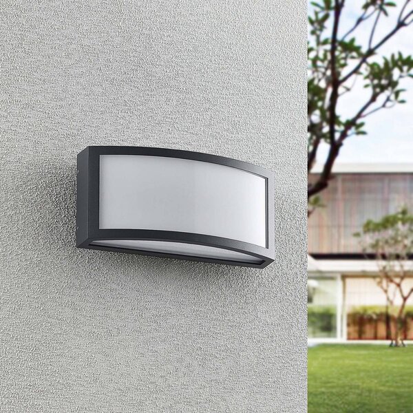 Kinkiet zewnętrzny LED Jakari Lindby, czarny, aluminium, nowoczesny