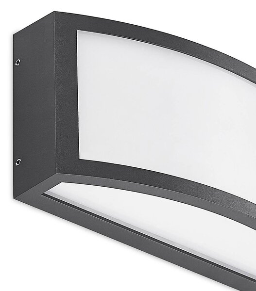 Kinkiet zewnętrzny LED Jakari Lindby, czarny, aluminium, nowoczesny
