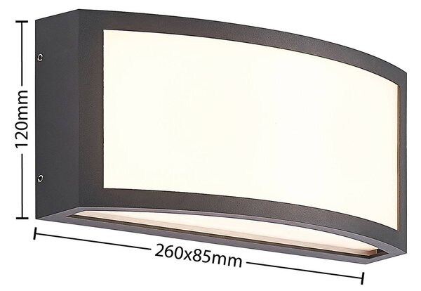 Kinkiet zewnętrzny LED Jakari Lindby, czarny, aluminium, nowoczesny