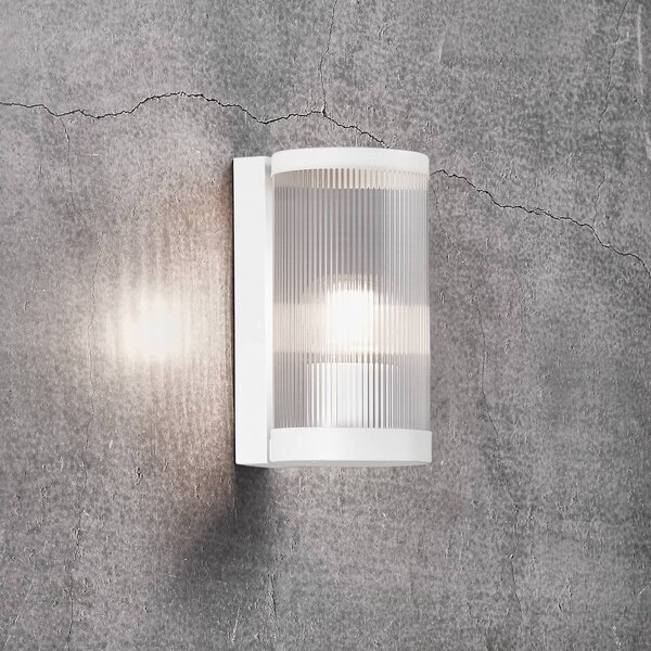 Nordlux Kinkiet zewnętrzny Coupar, możliwość ściemniania, biały / opal, aluminium