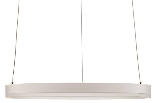 Lampa wisząca Albiona Arcchio, możliwość ściemniania, biały / opal, kuchnia, metal, nowoczesny