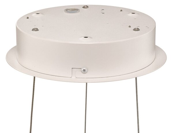 Lampa wisząca Albiona Arcchio, możliwość ściemniania, biały / opal, kuchnia, metal, nowoczesny