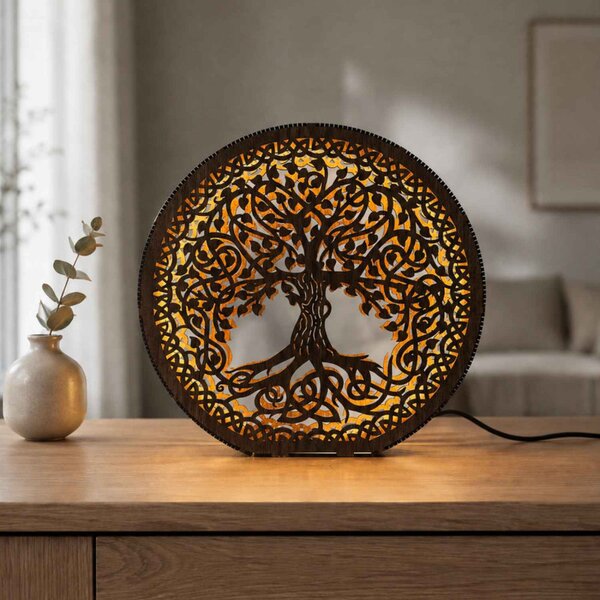 Drewniana lampa LED Drzewo Życia | FEAL