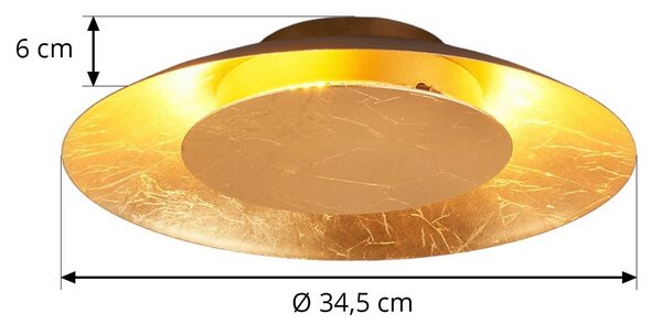 Lampa sufitowa LED Keti Lindby, mosiężny / złoty, przedpokój, metal, nowoczesny