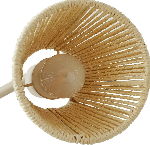 Lampa sufitowa Anuva Lindby, możliwość ściemniania, kremowy / amber, salon / jadalnia, papier / lunolit / lunopal, skandynawski