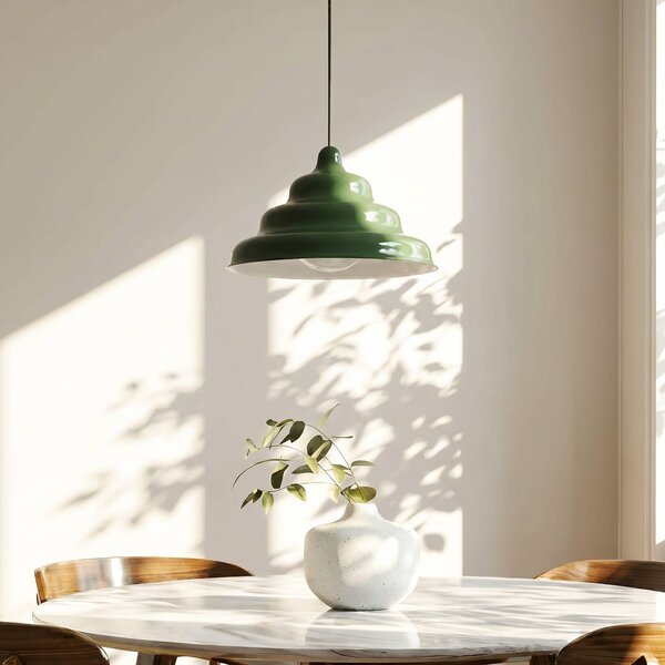 Lampa wisząca designerska Fala ALDEX, możliwość ściemniania, zielony, salon / jadalnia, design