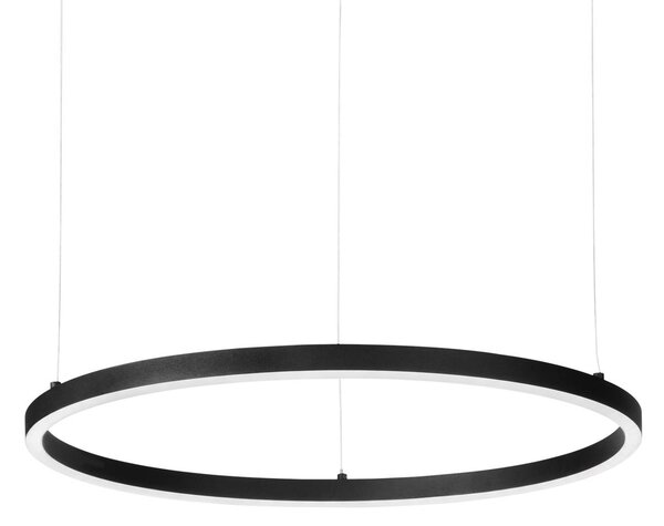 IDEAL LUX Lampa wisząca Oracle Slim, czarny, salon / jadalnia, aluminium, nowoczesny