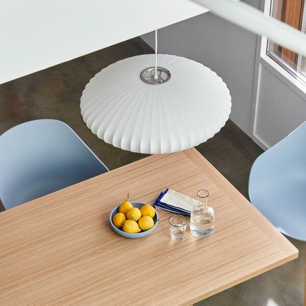 HAY Lampa wisząca designerska Nelson Saucer Bubble, możliwość ściemniania, biały / opal, salon / jadalnia, tworzywo sztuczne, design