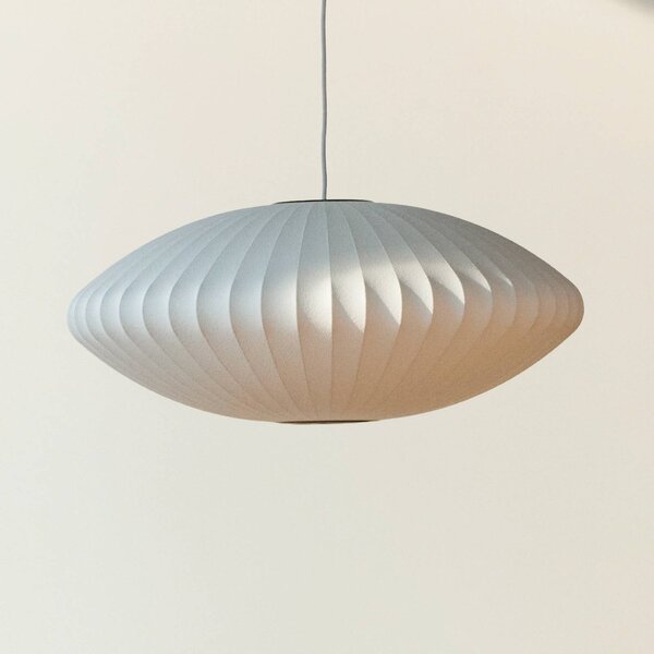 HAY Lampa wisząca designerska Nelson Saucer Bubble, możliwość ściemniania, biały / opal, salon / jadalnia, tworzywo sztuczne, design