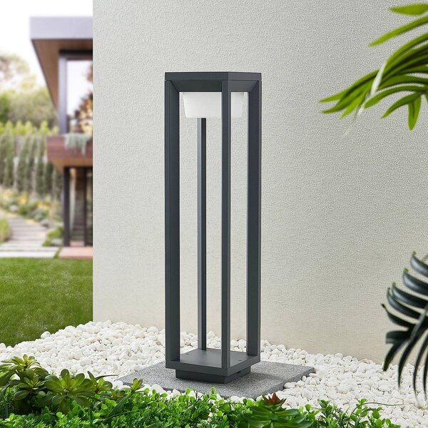 Słupek oświetleniowy LED Gamion PRIOS, aluminiowy / szary / cynkowy, aluminium, nowoczesny