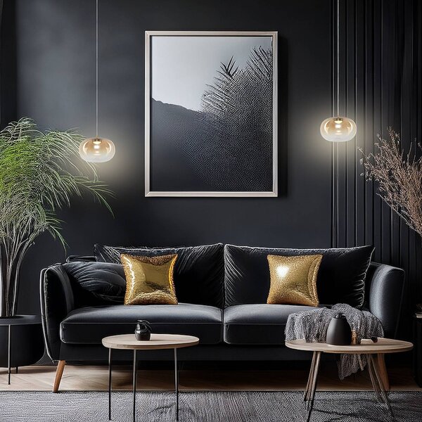 Lampa wisząca Vaso Milagro Lighting, kremowy / amber, salon / jadalnia, szkło, nowoczesny
