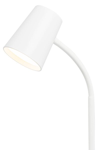 Lampa biurkowa LED Ailina Lindby, możliwość ściemniania, biały / opal, biuro, tworzywo sztuczne, nowoczesny