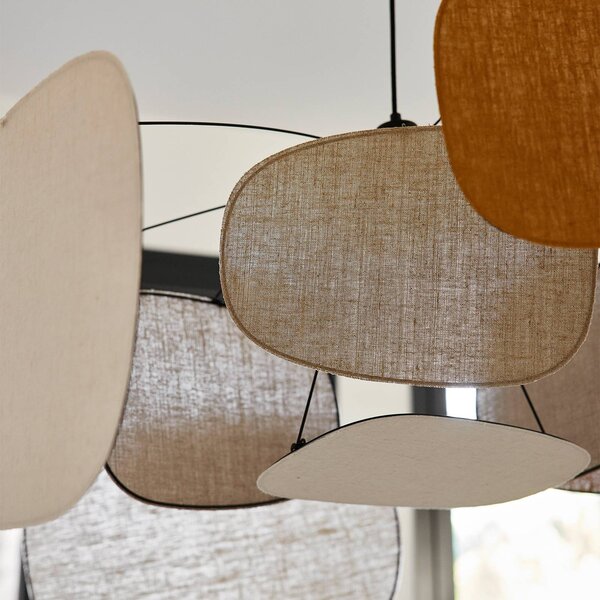 MARKET SET Lampa wisząca Screen 70's, możliwość ściemniania, multikolor, salon / jadalnia, tkanina / materiał / jedwab, design