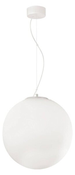 IDEAL LUX Lampa wisząca szklana Mapa, możliwość ściemniania, biały / opal, salon / jadalnia, szkło, nowoczesny