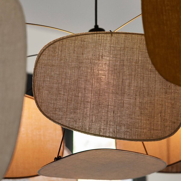 MARKET SET Lampa wisząca Screen 70's, możliwość ściemniania, multikolor, salon / jadalnia, tkanina / materiał / jedwab, design