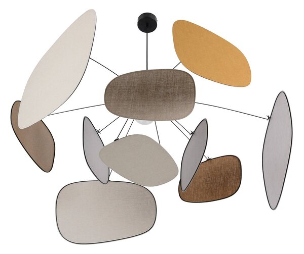 MARKET SET Lampa wisząca Screen 70's, możliwość ściemniania, multikolor, salon / jadalnia, tkanina / materiał / jedwab, design