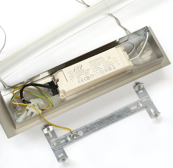 Lampa wisząca Manon Lindby, możliwość ściemniania, aluminiowy / szary / cynkowy, salon / jadalnia, szkło, nowoczesny