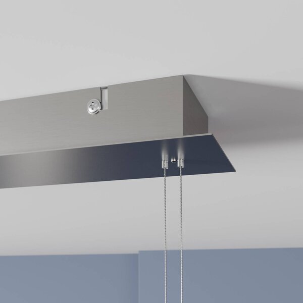 Lampa wisząca Manon Lindby, możliwość ściemniania, aluminiowy / szary / cynkowy, salon / jadalnia, szkło, nowoczesny