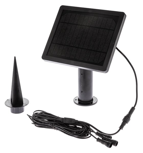 Lampa z grotem ziemnym LED Malida, zestaw 3 sztuk, czarna Malida Lindby, czarny, aluminium, nowoczesny