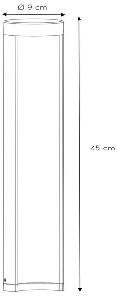 Lucide Lampa ogrodowa stojąca Combo, czarny, aluminium, nowoczesny