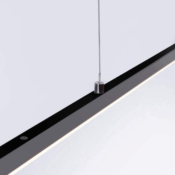 PURE Lampa wisząca Lite, możliwość ściemniania, czarny, salon / jadalnia, aluminium, nowoczesny