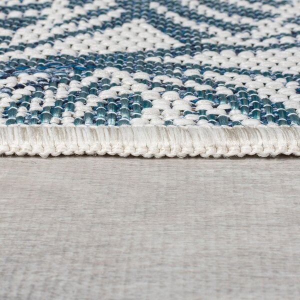 Zielono-niebieski dywan odpowiedni na zewnątrz 80x230 cm Bella Leaf – Flair Rugs