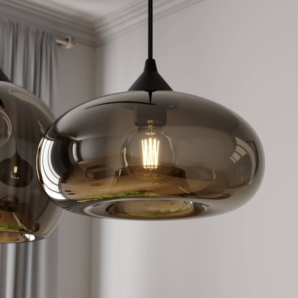 Lampa wisząca Marla Lindby, możliwość ściemniania, aluminiowy / szary / cynkowy, salon / jadalnia, metal, nowoczesny