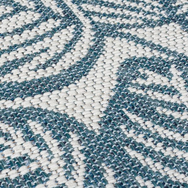 Zielono-niebieski dywan odpowiedni na zewnątrz 80x230 cm Bella Leaf – Flair Rugs