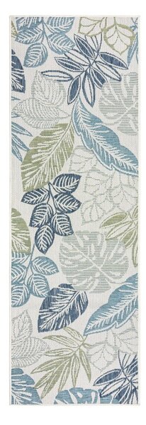 Zielono-niebieski dywan odpowiedni na zewnątrz 80x230 cm Bella Leaf – Flair Rugs