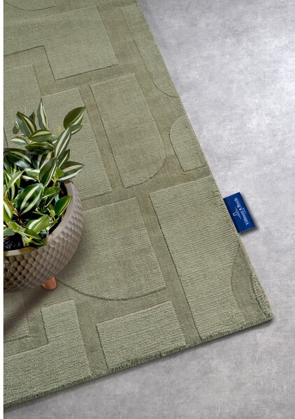 Zielony wełniany chodnik tkany ręcznie 80x250 cm Alexis – Villeroy&Boch