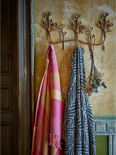 Zielono-beżowy koc z bawełny z recyklingu 130x160 cm Ugento – Bloomingville