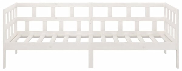 Białe łóżko młodzieżowe z drewna 90x200 T6-M06