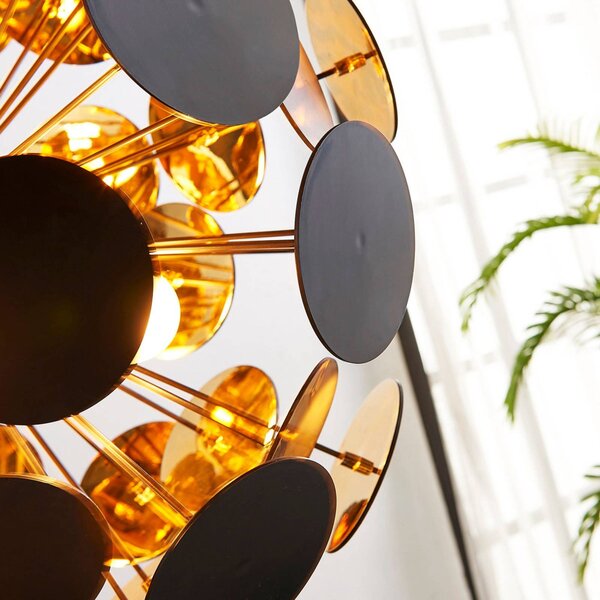 Lampa wisząca Kinan Lindby, możliwość ściemniania, czarny, salon / jadalnia, tworzywo sztuczne, nowoczesny
