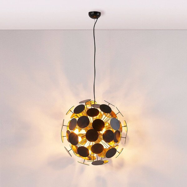 Lampa wisząca Kinan Lindby, możliwość ściemniania, czarny, salon / jadalnia, tworzywo sztuczne, nowoczesny