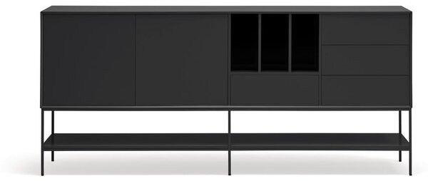 Czarna komoda 220x98x45 cm Platt – Teulat