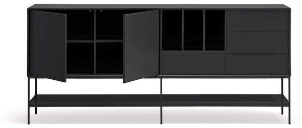 Czarna komoda 220x98x45 cm Platt – Teulat