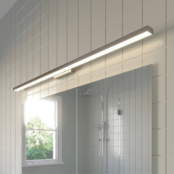 Kinkiet Alenia Lindby, chromowy / srebrny, łazienka, aluminium, nowoczesny