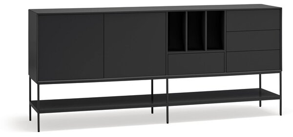 Czarna komoda 220x98x45 cm Platt – Teulat