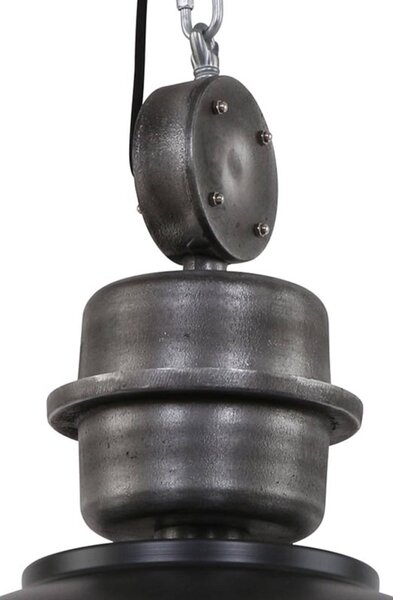 Steinhauer Lampa wisząca Bikkel, możliwość ściemniania, czarny, salon / jadalnia, metal, industrialny