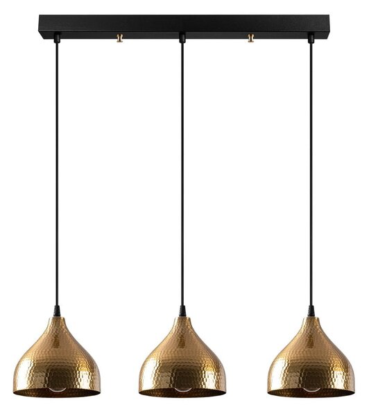 Lampa wisząca w kolorze złota z metalowym kloszem Tattoo – Opviq lights