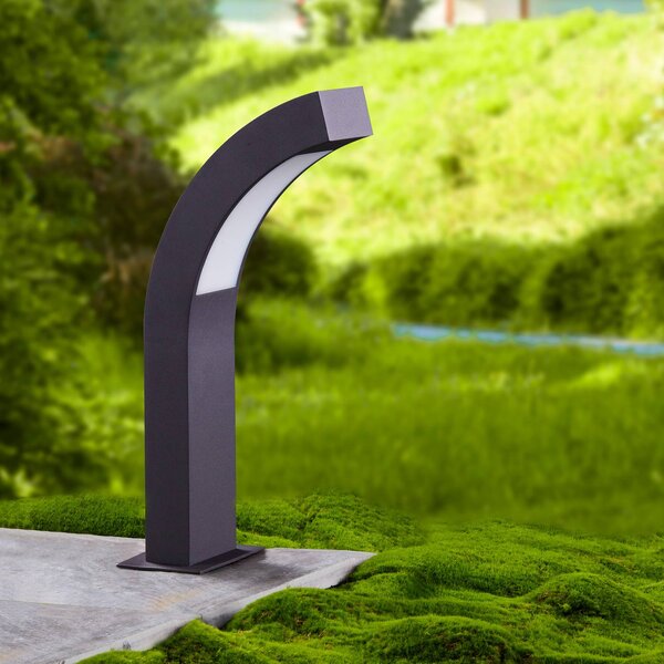 Lampa ogrodowa stojąca LENNIK Lucande, czarny, aluminium, nowoczesny