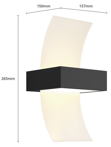Kinkiet zewnętrzny LED SKADI Lucande, aluminiowy / szary / cynkowy, metal, nowoczesny