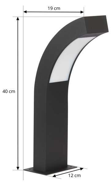 Lampa ogrodowa stojąca LENNIK Lucande, czarny, aluminium, nowoczesny